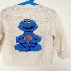 Vintage Sesame Street Cookie Monster knit